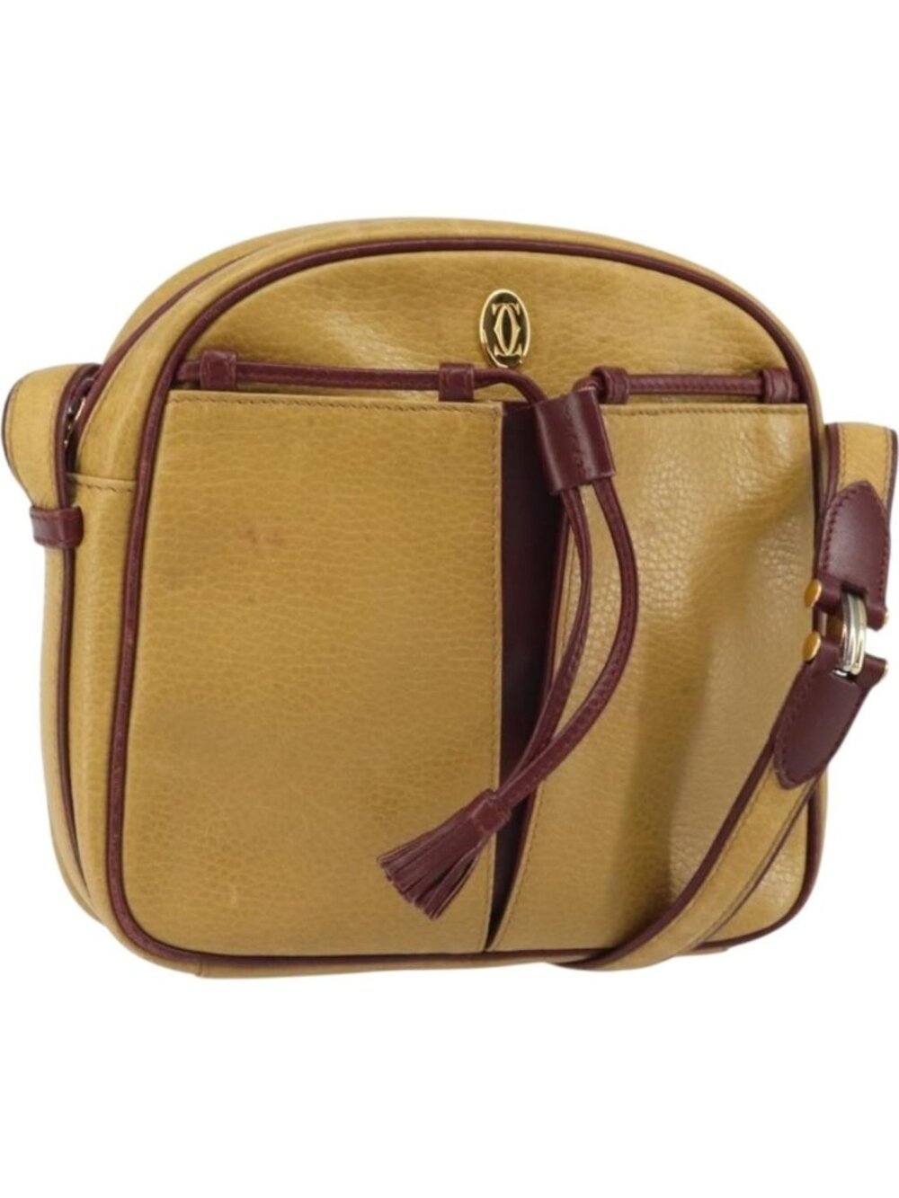 CARTIER Must Line Shoulder Bag Leather Yellow Gold